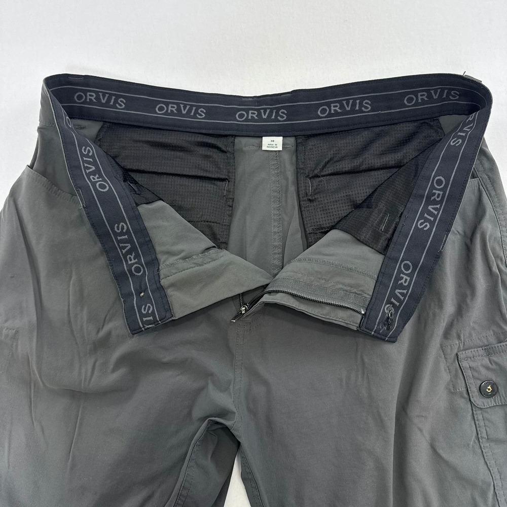 Orvis Mens Cargo Shorts Dark Gray Size 38 Hiking Outdoor Lightweight Pockets
